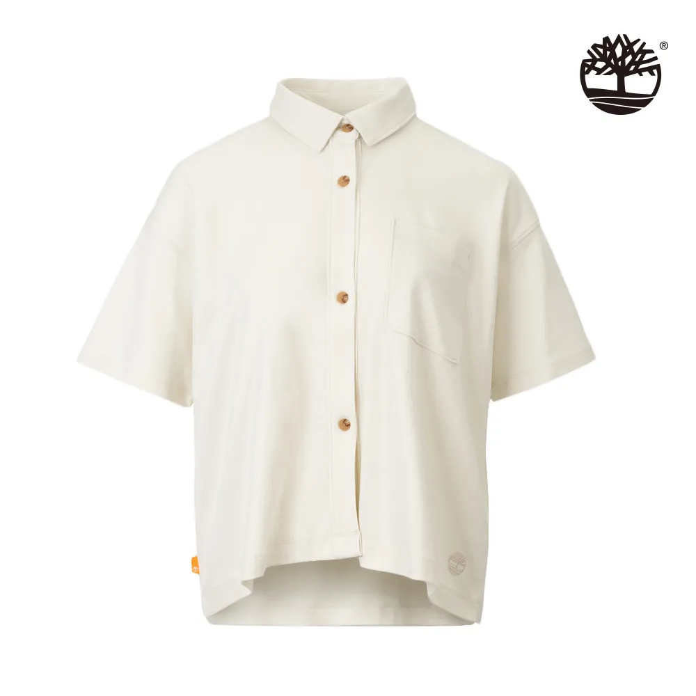 Timberland 女款復古白有機棉環保材質寬鬆連帽大學T|A5X45CM9 歷史價格詳細信息