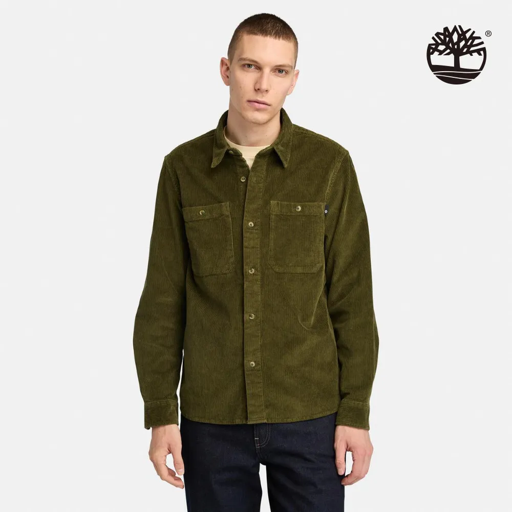 Timberland 男款橄欖綠色燈芯絨襯衫外套|A68W7302 歷史價格詳細信息