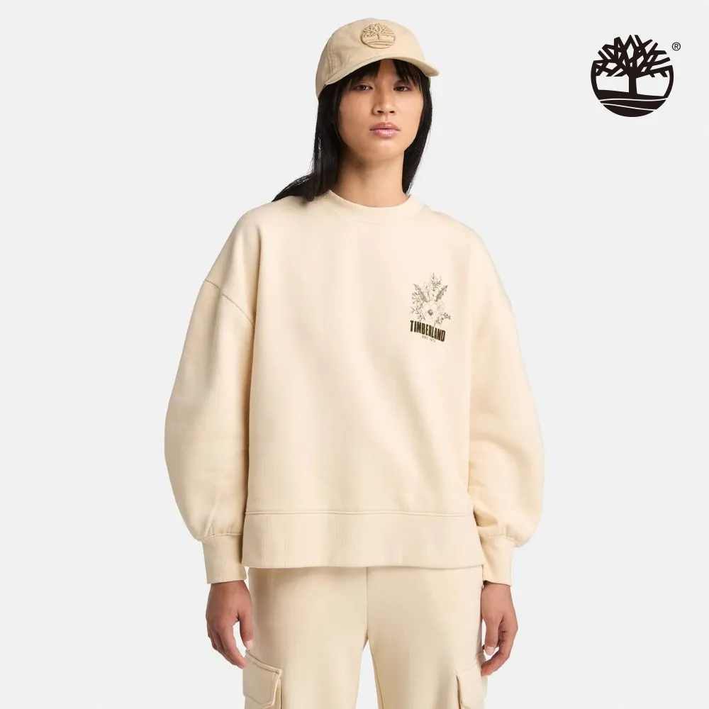 【Timberland】女款象牙色刷毛圓領長袖上衣(A5ZX7EFL) 歷史價格詳細信息