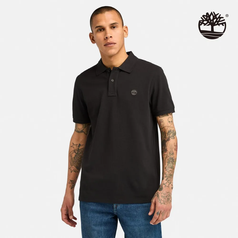 Timberland 男款黑色休閒短袖POLO衫|A6943001 歷史價格詳細信息