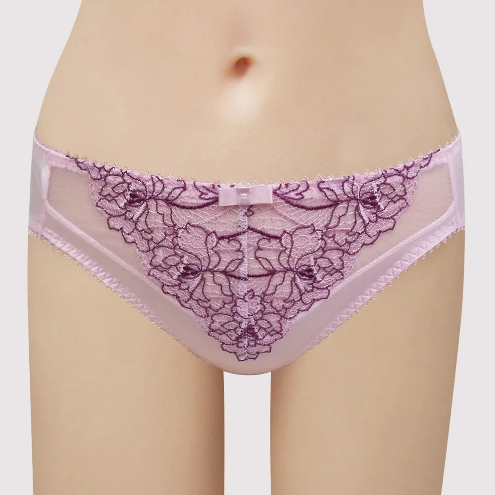 【曼黛瑪璉】法式香吻無襯  低腰三角萊克內褲(千葉紅) 歷史價格詳細信息