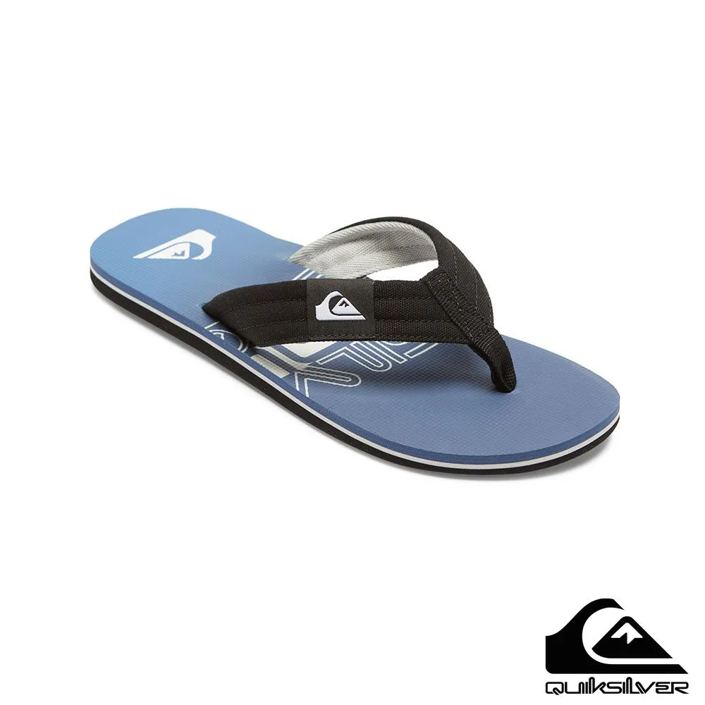 QUIKSILVER - MOLOKAI ECLIPSED DELUXE 男款 夾腳拖 黑灰 歷史價格詳細信息