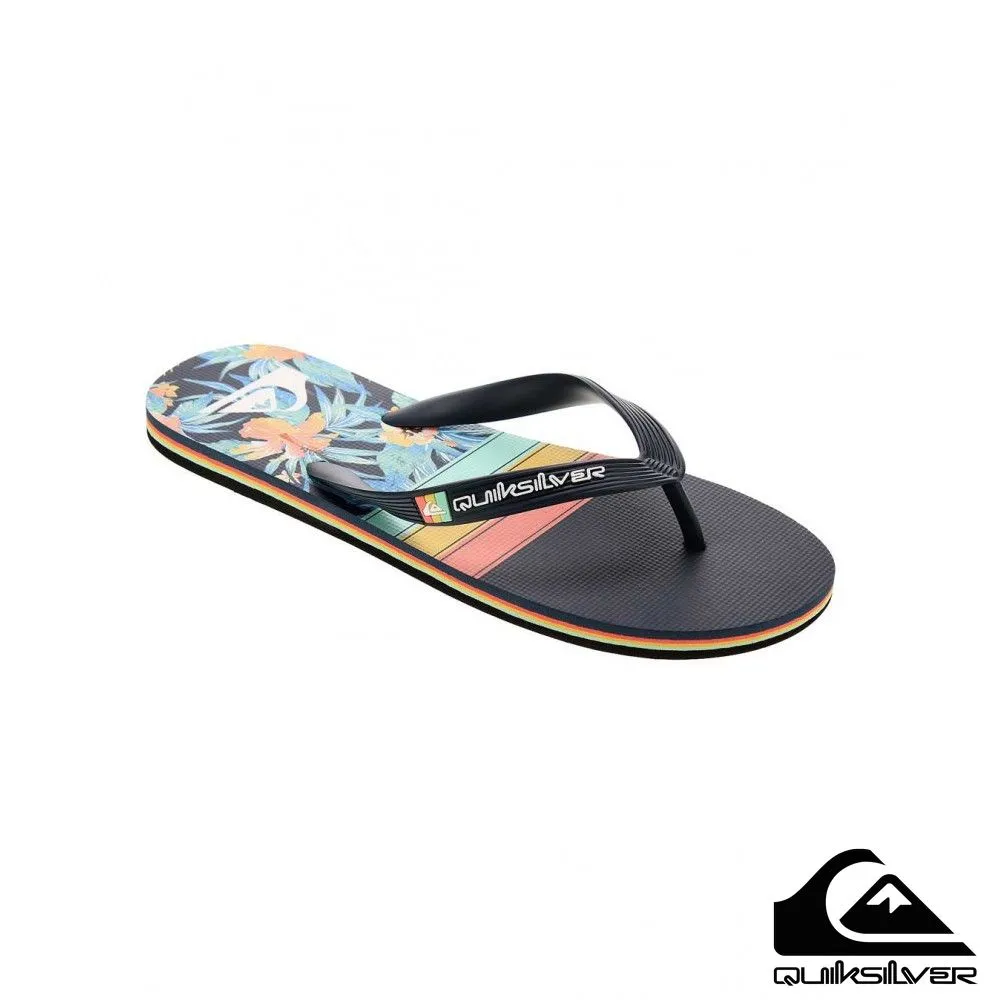 QUIKSILVER - MOLOKAI ECLIPSED DELUXE 男款 夾腳拖 黑灰 歷史價格詳細信息