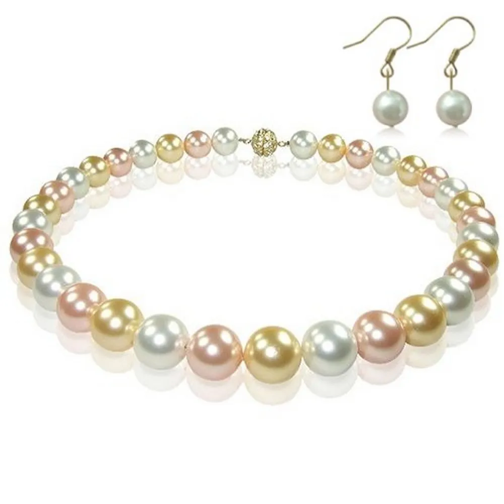 【小樂珠寶】南洋深海貝珍珠套組＊10mm白色 歷史價格詳細信息