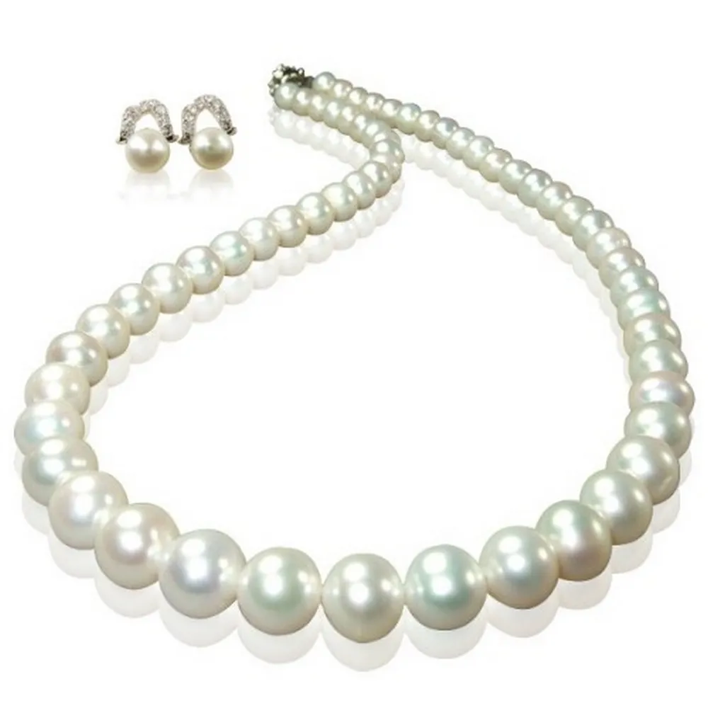 【小樂珠寶】南洋深海貝珍珠套組＊10mm白色 歷史價格詳細信息