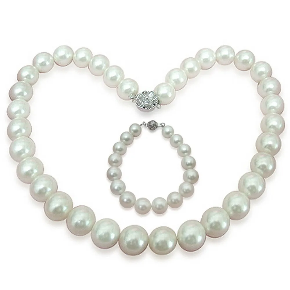 【小樂珠寶】南洋深海貝珍珠套組＊10mm白色 歷史價格詳細信息