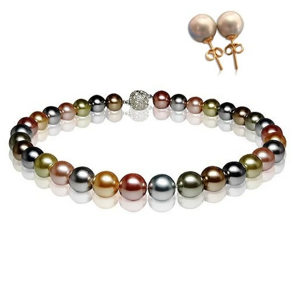 【小樂珠寶】南洋深海貝珍珠套組＊10mm白色 歷史價格詳細信息