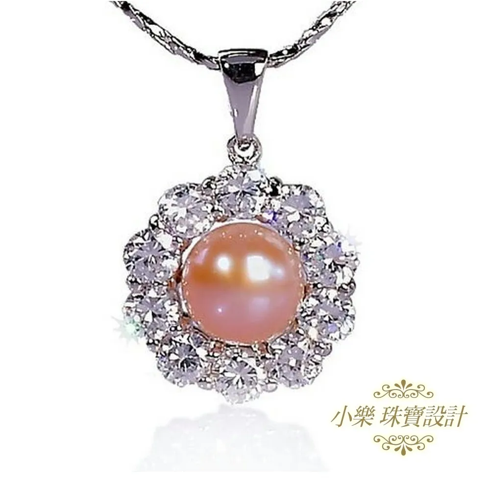 【小樂珠寶】7mm天然珍珠項鍊＊粉色秀氣款 歷史價格詳細信息