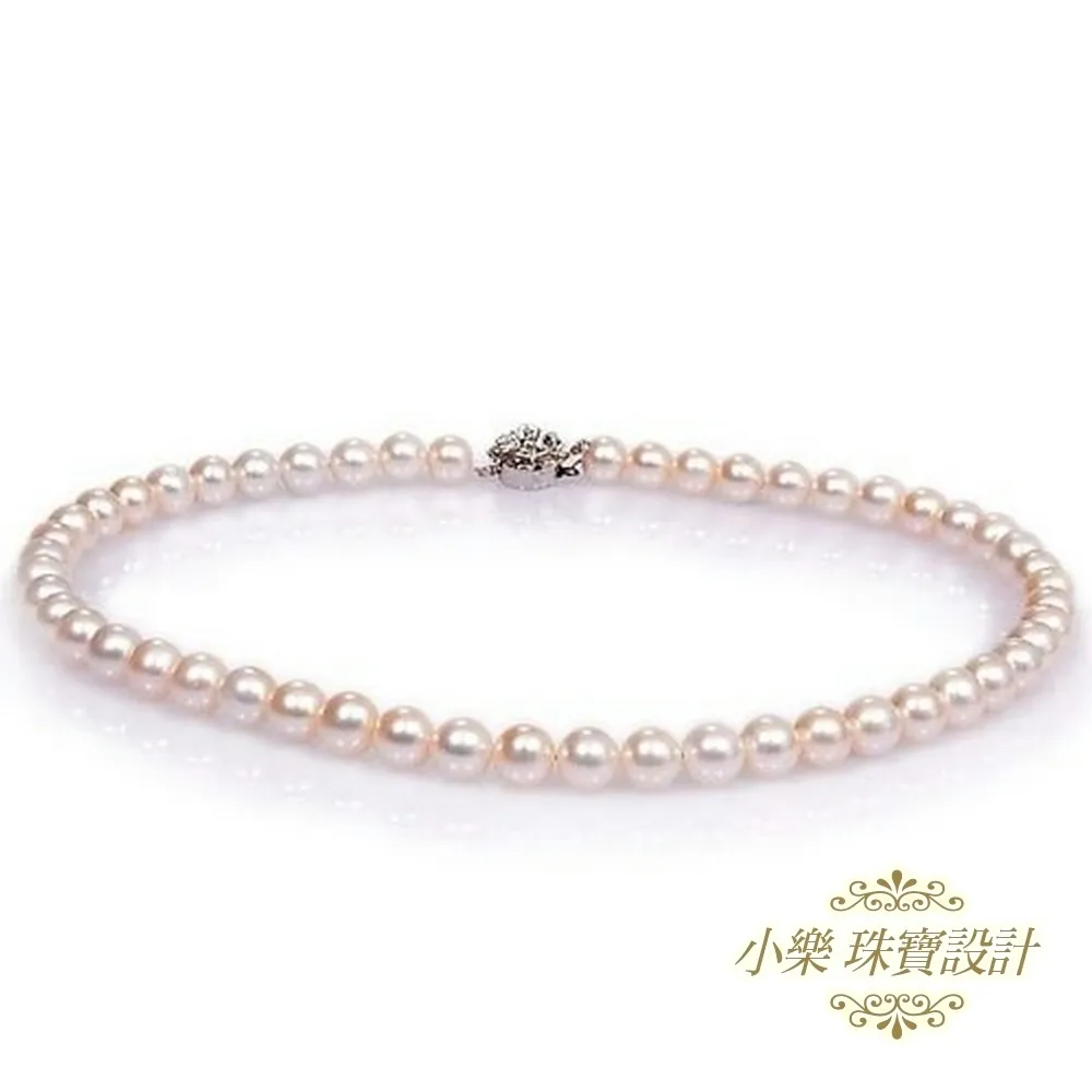 【小樂珠寶】7mm天然珍珠項鍊＊粉色秀氣款 歷史價格詳細信息