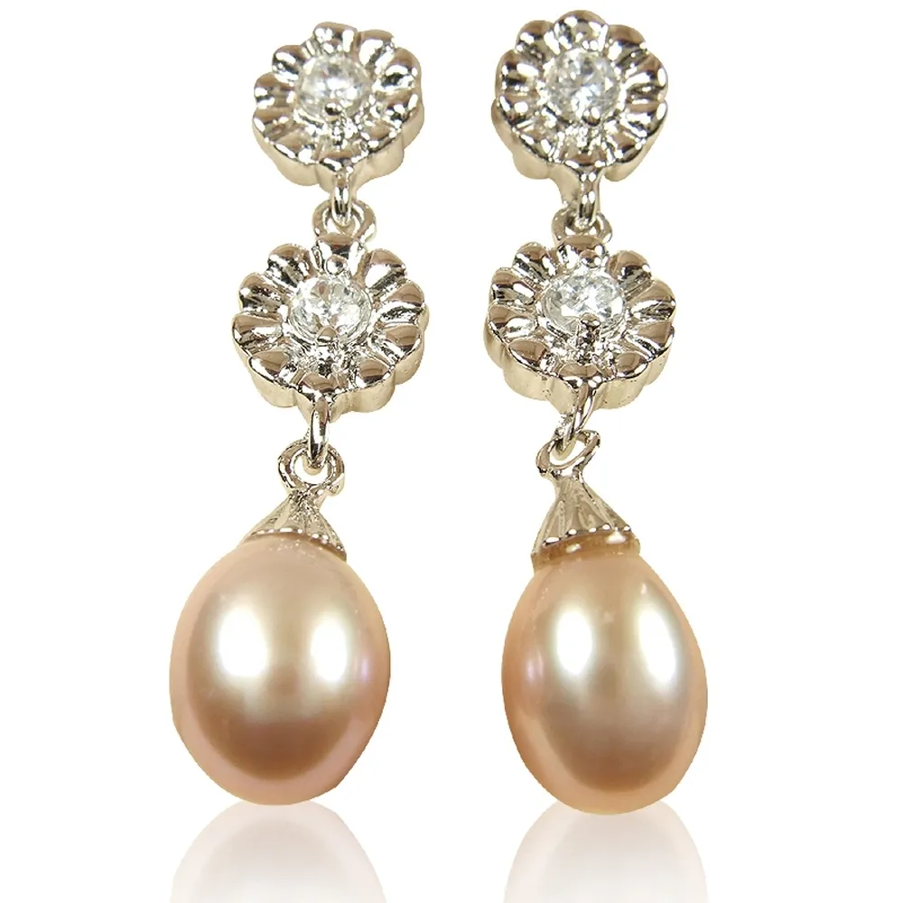 【小樂珠寶】頂級天然珍珠耳環＊華麗耳針款 歷史價格詳細信息