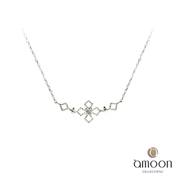 鑽石項鍊 10K白金 配鑽7顆共0.10克拉『小花朵(一)』京華鑽石 歷史價格詳細信息