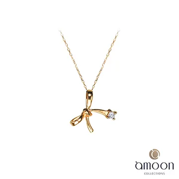 amoon 戀戀東京系列 飛揚 10K金鑽石墜子 送18K金純銀項鍊-白K金 歷史價格詳細信息