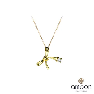 amoon 戀戀東京系列 飛揚 10K金鑽石墜子 送18K金純銀項鍊-白K金 歷史價格詳細信息