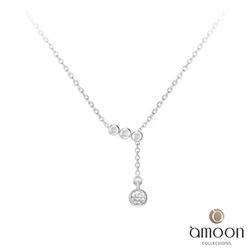 amoon 浪漫艾菲爾系列 永結同心 9K金鑽石項鍊 歷史價格詳細信息