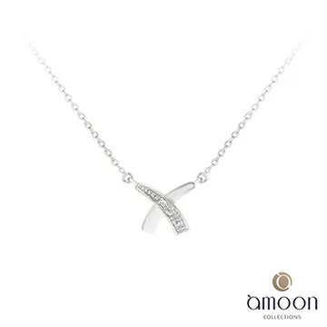 amoon 浪漫艾菲爾系列 永結同心 9K金鑽石項鍊 歷史價格詳細信息