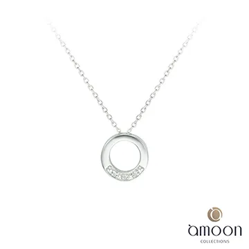 amoon 浪漫艾菲爾系列 永結同心 9K金鑽石項鍊 歷史價格詳細信息