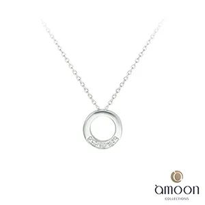 amoon 浪漫艾菲爾系列 永結同心 9K金鑽石項鍊 歷史價格詳細信息