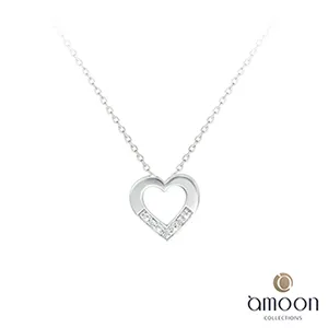 amoon 浪漫艾菲爾系列 永結同心 9K金鑽石項鍊 歷史價格詳細信息