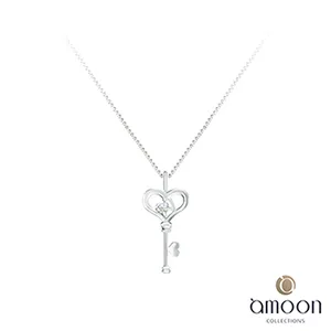 amoon 戀戀東京系列 情鎖 10K金鑽石項鍊-白K金 歷史價格詳細信息