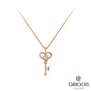 amoon 戀戀東京系列 情鎖 10K金鑽石項鍊-白K金 歷史價格詳細信息