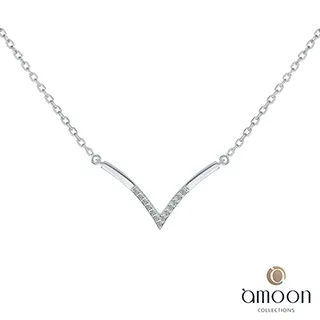 amoon 浪漫艾菲爾系列 金枝玉葉 9K金鑽石項鍊 歷史價格詳細信息