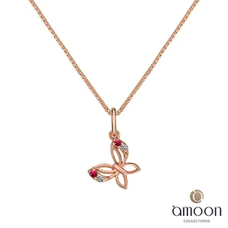 amoon 璀璨彩寶系列 迷戀 10K金紅寶石項鍊 歷史價格詳細信息