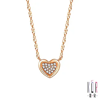 K’OR蔻兒 玫瑰甜心 0.01克拉鑽石 白鋼女項鍊-小 歷史價格詳細信息