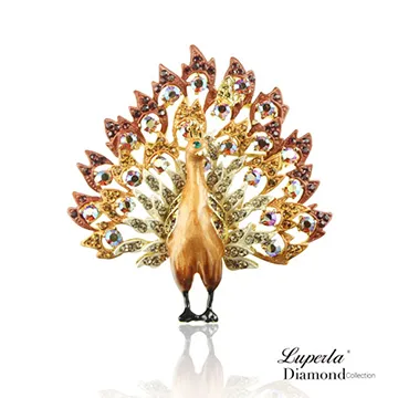 【大東山珠寶】孔雀開屏(晶鑽)別針 歷史價格詳細信息