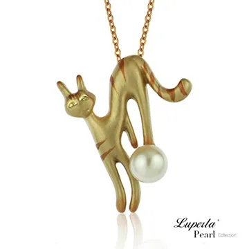 【大東山珠寶】手繪彩漆珍珠長版項鍊 貓咪飾品(俏皮魔女貓)-奶油橘虎斑 歷史價格詳細信息