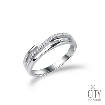 City Diamond引雅『愛的禮讚』7分鑽石戒指(男)L00308 歷史價格詳細信息