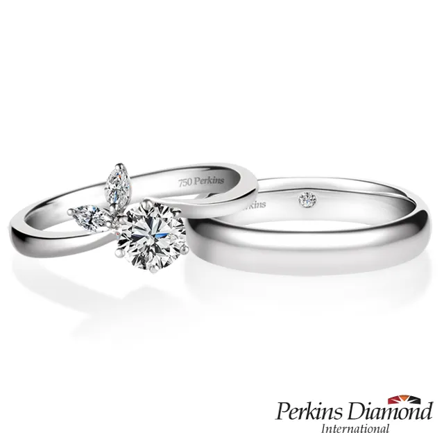 鑽石對戒 PERKINS 伯金仕 18K白金戒指 歷史價格詳細信息
