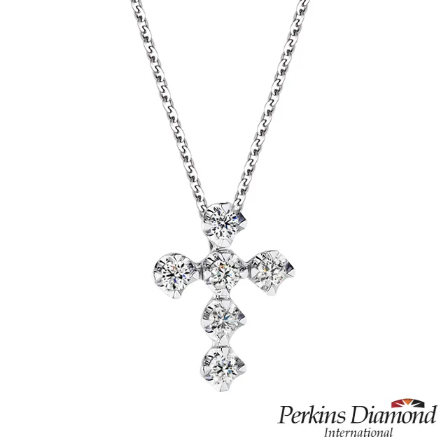 鑽石項鍊 PERKINS 伯金仕十字架 Cross系列 粉紅藍寶石鑽石項鍊 歷史價格詳細信息