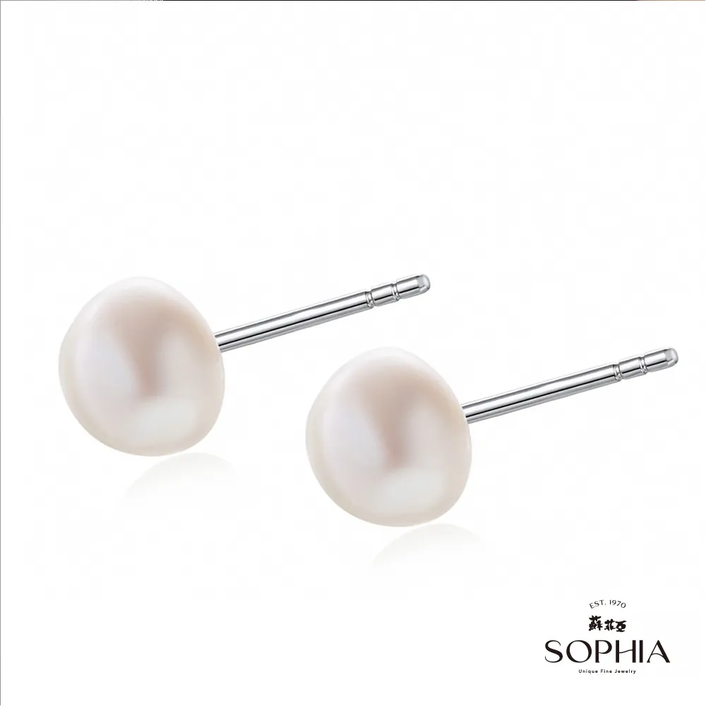 SOPHIA 蘇菲亞珠寶 - 天然珍珠耳環 7.0~8.0mm 925純銀 珍珠耳環 歷史價格詳細信息