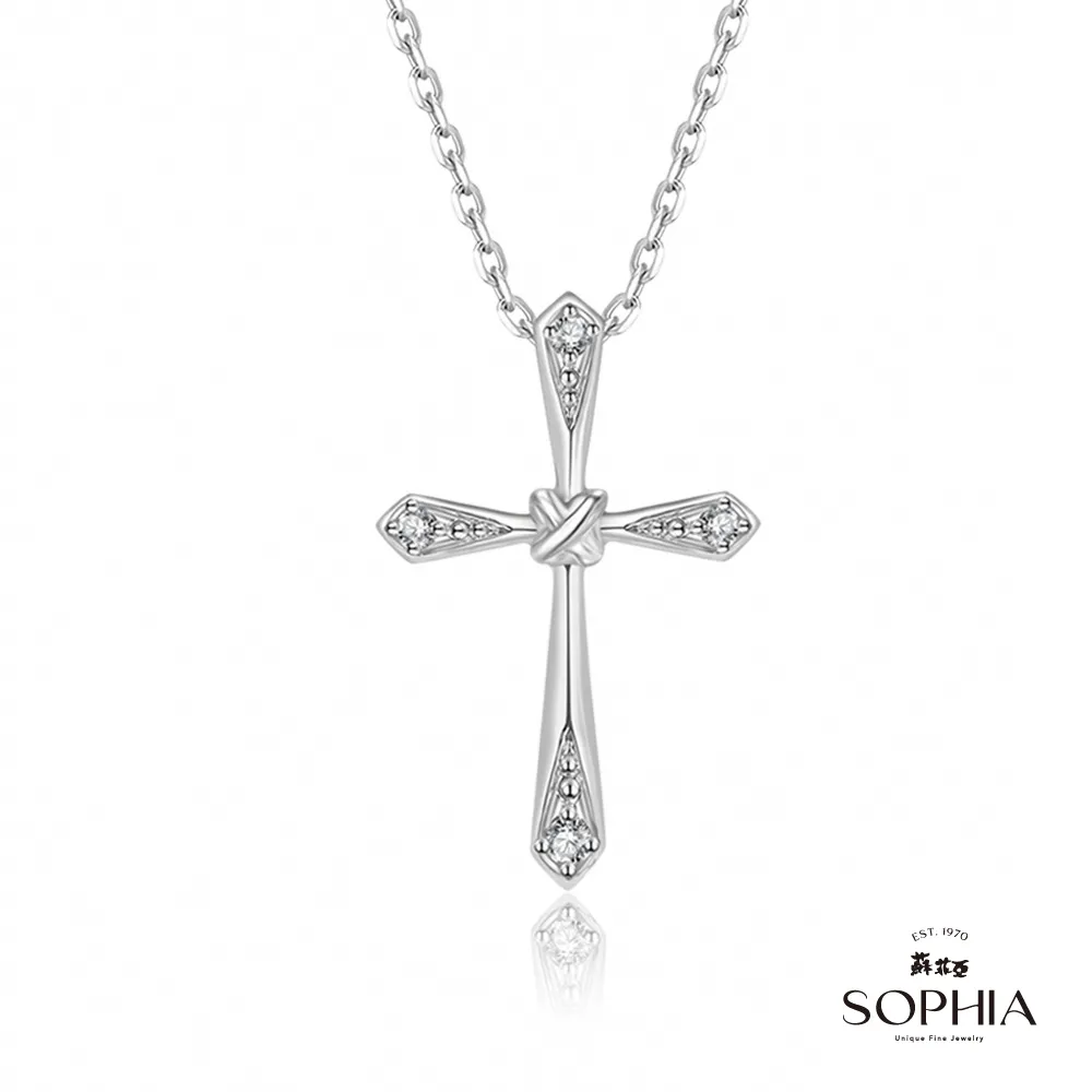 【SOPHIA 蘇菲亞珠寶】信仰之伴 18K金 鑽石巷墜｜情人/閨密  十字架造型  送禮推薦 歷史價格詳細信息