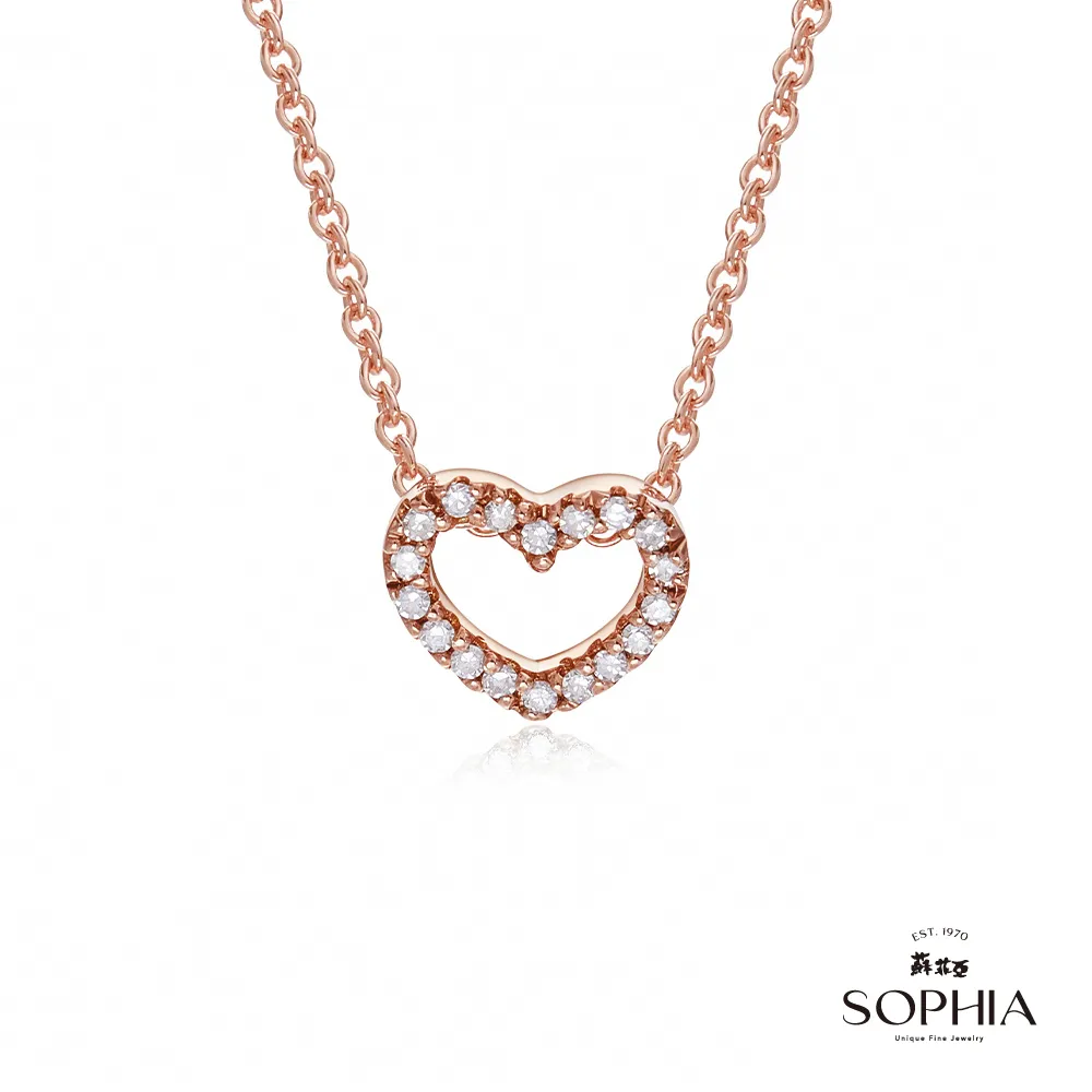 【SOPHIA 蘇菲亞珠寶】愛戀心鑽 14K金 鑽石項墜｜情人/閨密 送禮推薦 歷史價格詳細信息