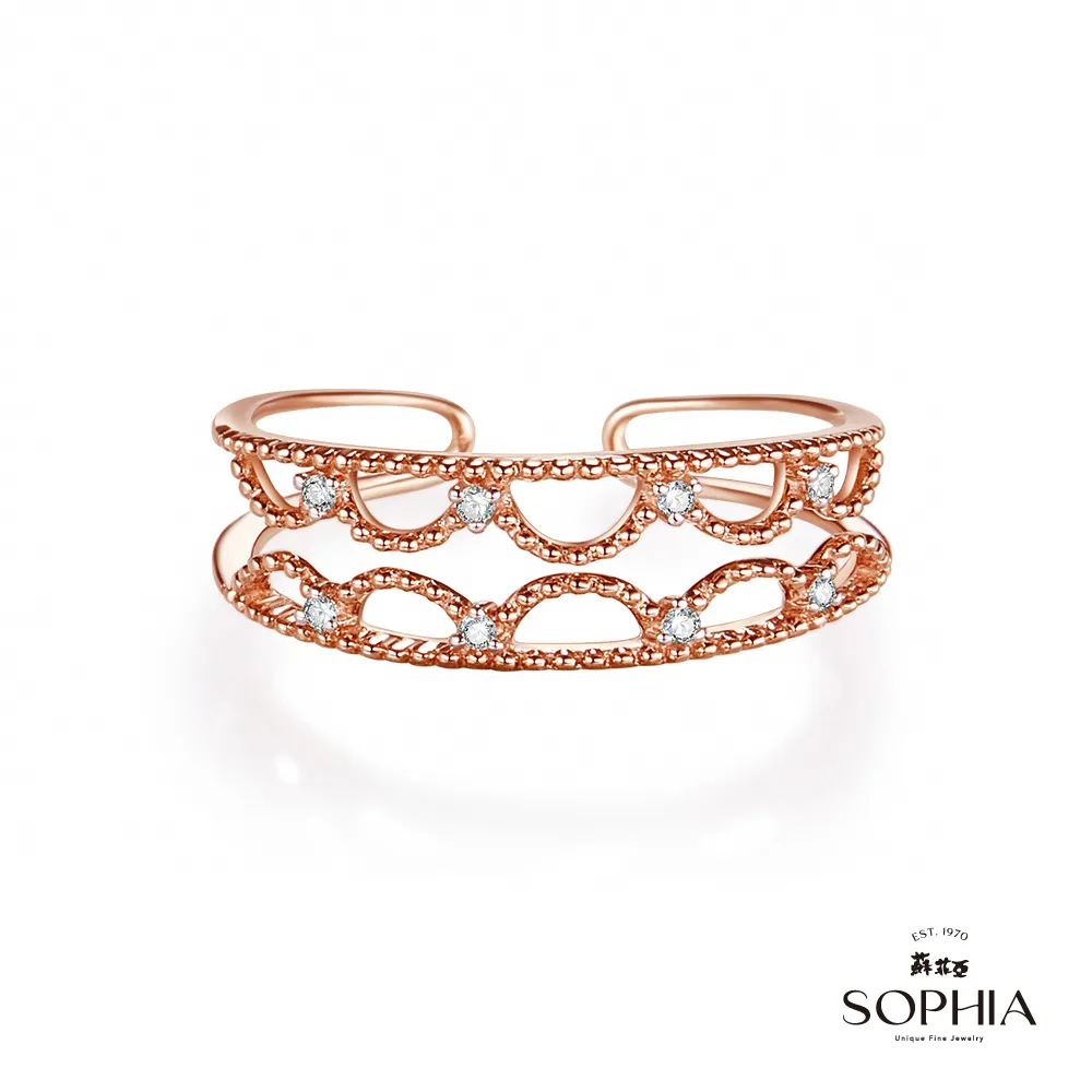 SOPHIA 蘇菲亞珠寶 - Romantic系列 銀河愛戀 9K雙色 鑽石戒指 歷史價格詳細信息