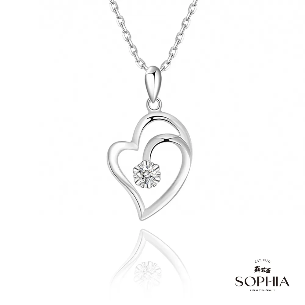 【SOPHIA 蘇菲亞珠寶】愛戀心鑽 14K金 鑽石項墜｜情人/閨密 送禮推薦 歷史價格詳細信息