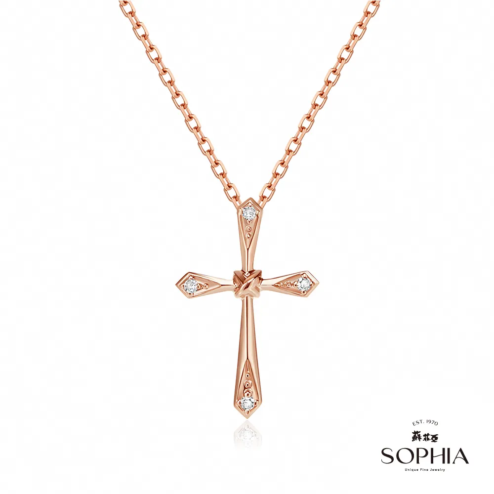 【SOPHIA 蘇菲亞珠寶】信仰之伴 18K金 鑽石巷墜｜情人/閨密  十字架造型  送禮推薦 歷史價格詳細信息