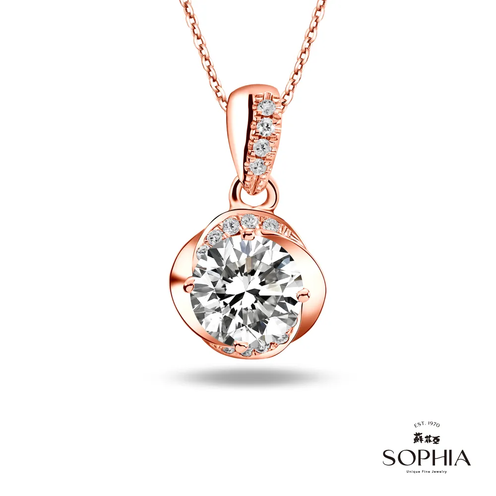 SOPHIA 蘇菲亞珠寶 - 幸福相擁 1.00克拉 18K白金 鑽石項鍊 歷史價格詳細信息