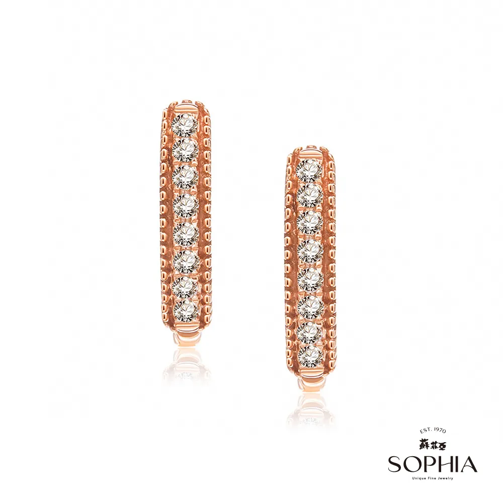 SOPHIA 蘇菲亞珠寶 - 雙D纏綿 14K雙色(玫瑰金+白金) 鑽石項鍊 歷史價格詳細信息