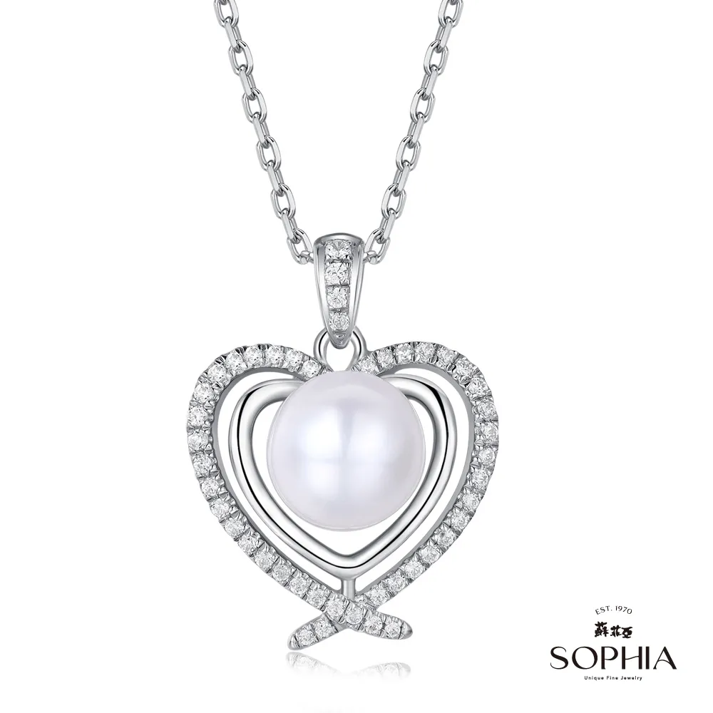 SOPHIA 蘇菲亞珠寶 - 愛心造型 S925純銀 珍珠項墜 價格比較,價格查詢,歷史價格詳細信息