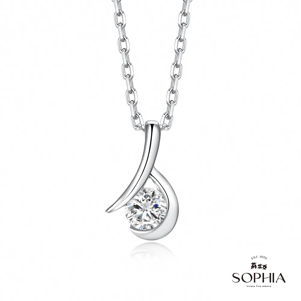 SOPHIA 蘇菲亞珠寶 - 雋永 10分 14K白K金 鑽石項鍊 歷史價格詳細信息