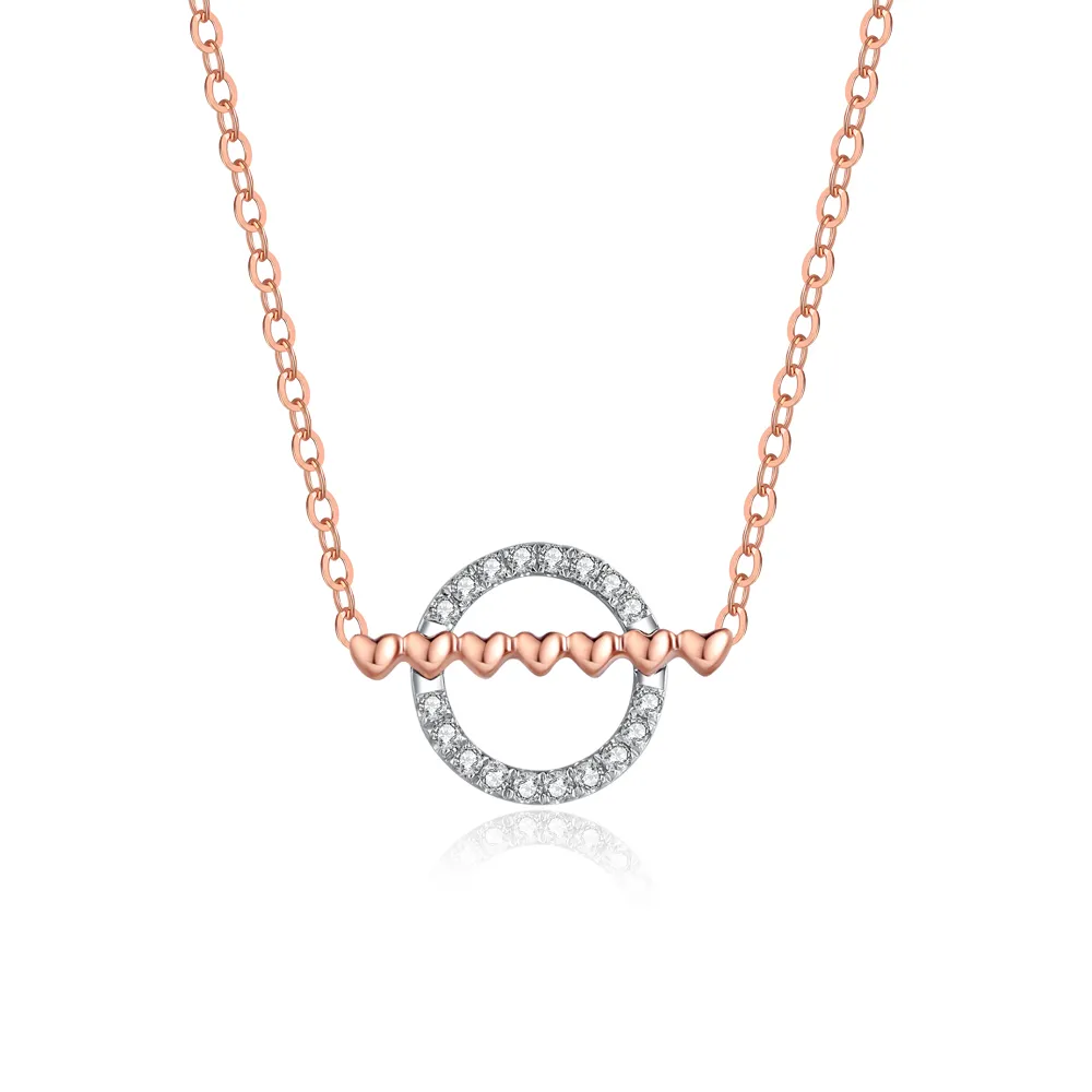 SOPHIA 蘇菲亞珠寶 - 滿分愛戀 14K玫瑰金 鑽石項鍊 歷史價格詳細信息