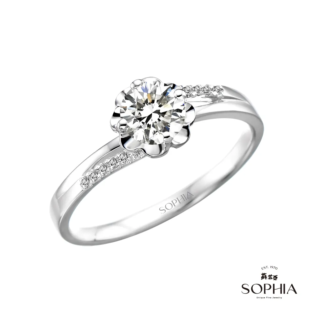 SOPHIA 蘇菲亞珠寶 - 幸福捧花 1.00克拉 18K白金 鑽石戒指 歷史價格詳細信息