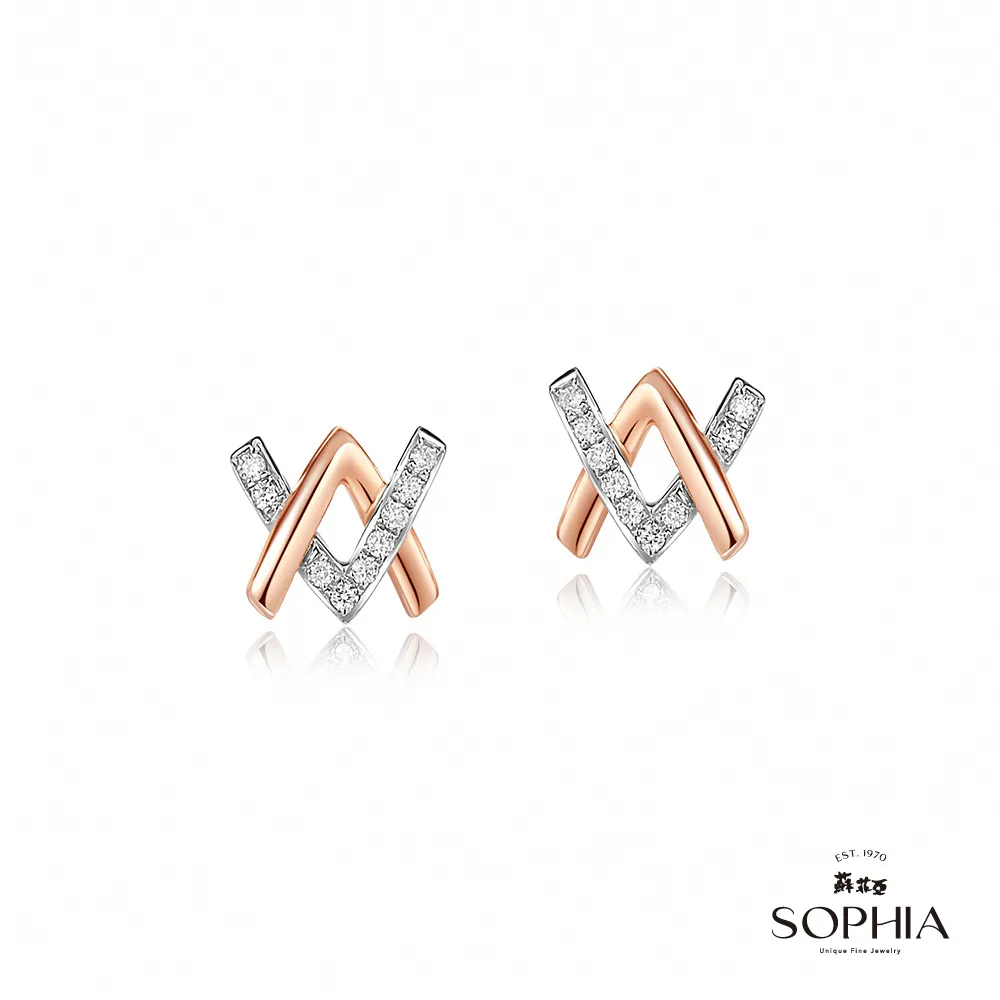 SOPHIA 蘇菲亞珠寶 - 波浪造型 14K玫瑰金 鑽石戒指 歷史價格詳細信息