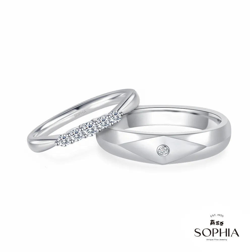 SOPHIA 蘇菲亞珠寶 - 築戀 950鉑金 結婚對戒 歷史價格詳細信息