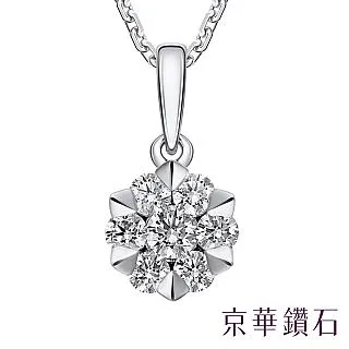 京華鑽石-鑽石項鍊墜飾 18K白金 總鑽重0.112克拉『扇貝弄情』 歷史價格詳細信息