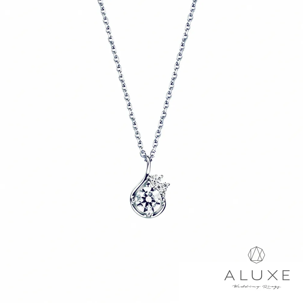 【ALUXE 亞立詩鑽石】Petite系列 馬蹄白K金美鑽項鍊 歷史價格詳細信息