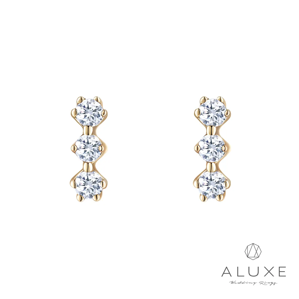 【ALUXE 亞立詩】10K金 鑽石耳環 單鑽 愛完美系列 星光 EE0209 歷史價格詳細信息