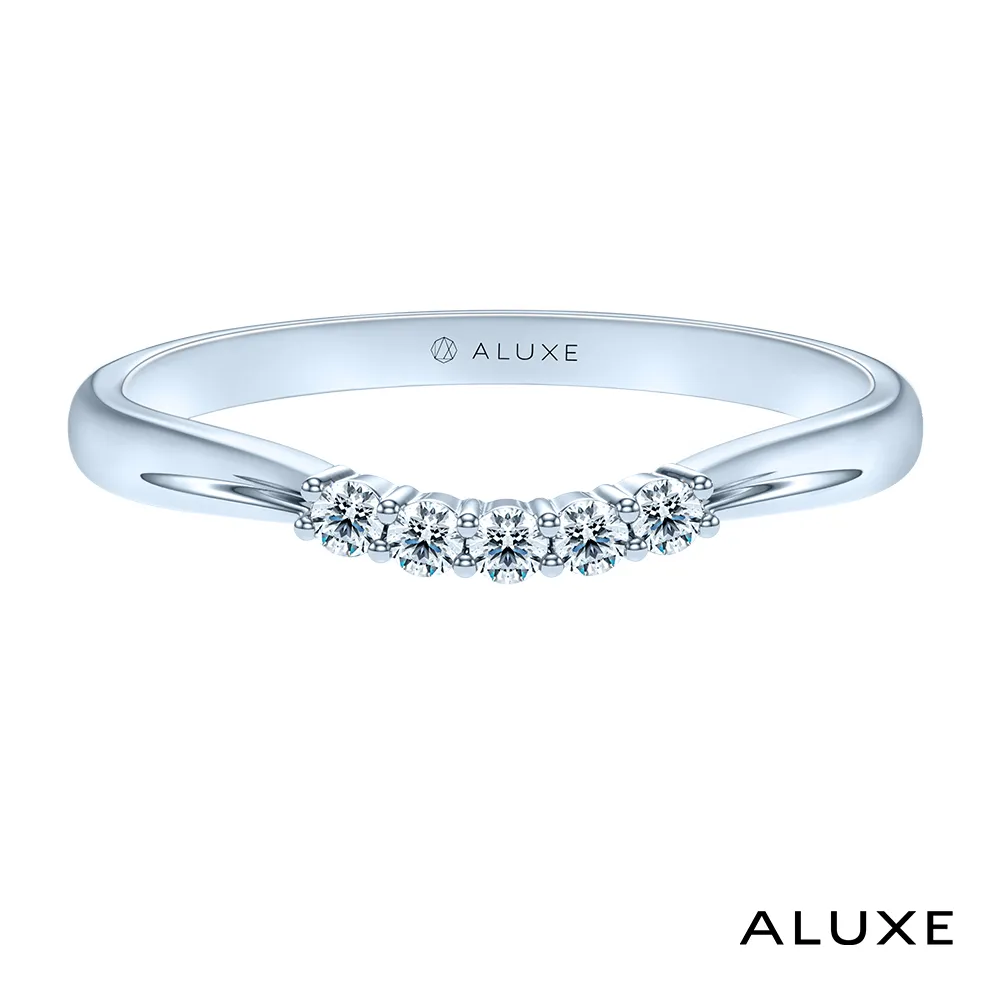 ALUXE 亞立詩 愛戀系列 18K 微笑曲線 鑽石線戒 RW0842 價格比較,價格查詢,歷史價格詳細信息
